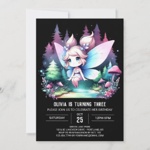 Whimsy Modern Fairy Birthday Invitation