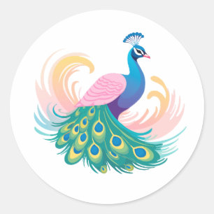 Whimsy Peacock Sticker