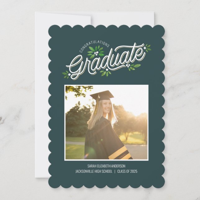 Whimsy Praise Graduation Announcement (Front)