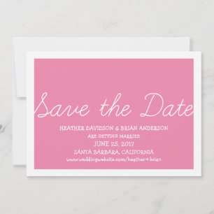 Whimsy Save the Date Invite, Pink Invitation