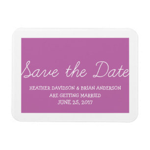 Whimsy Save the Date Magnet, Fuchsia Magnet