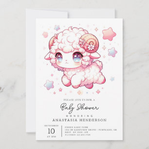 Whimsy Sheep Baby Shower Invitation