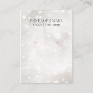 Whimsy Silver White Boke Jewellery  Earring displa Business Card