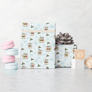 Whimsy Singing Christmas Geese Wrapping Paper Roll