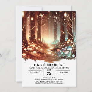 Whimsy Sweet Woodland Digital Birthday Invitation