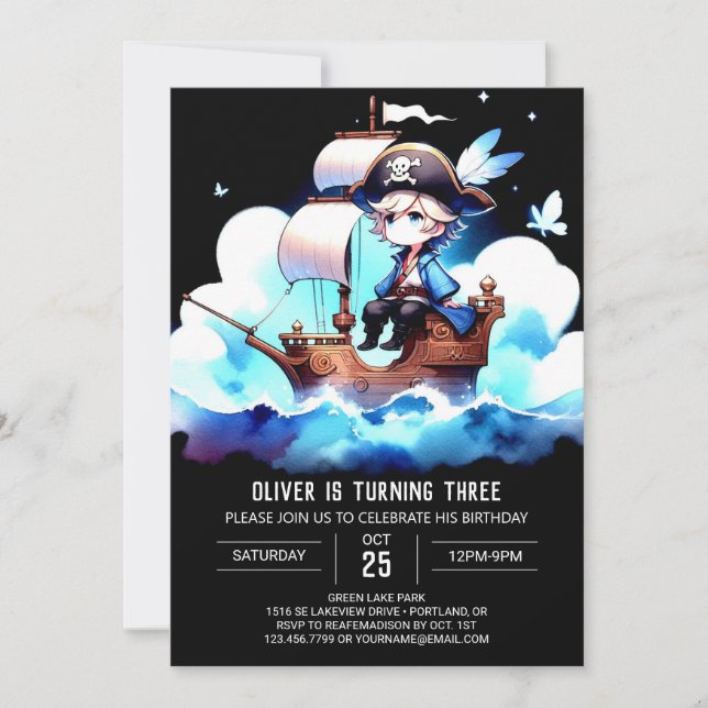 Whimsy Template Pirate Birthday (Front)