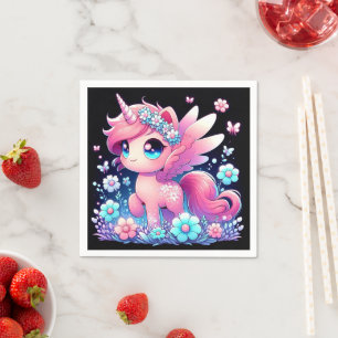 Whimsy Unicorn Baby Shower Napkin