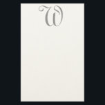 Whimsy W Editable Monogram Felt Stationery<br><div class="desc">Whimsy W Editable Monogram Felt Stationery</div>