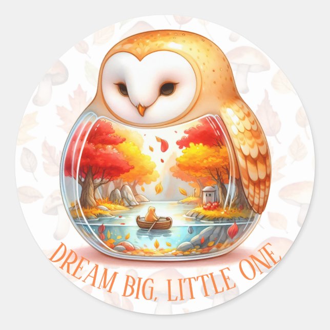 Whimsy Wilderness Critters - the Owl - Classic Round Sticker (Front)