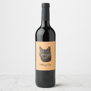 Whiny cat wine label