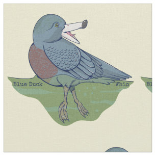 Whio Blue Duck NZ BIRD Fabric