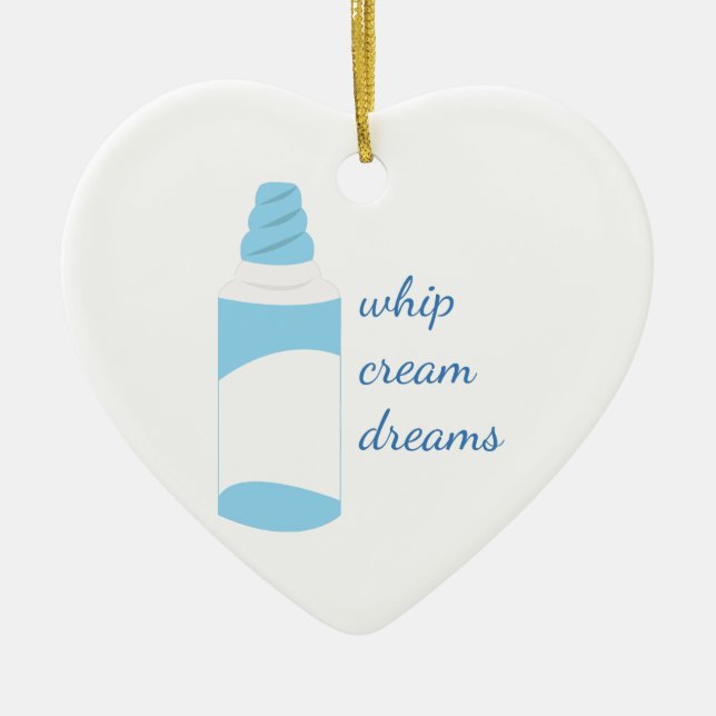Whip Cream Dreams Ceramic Tree Decoration (Front)