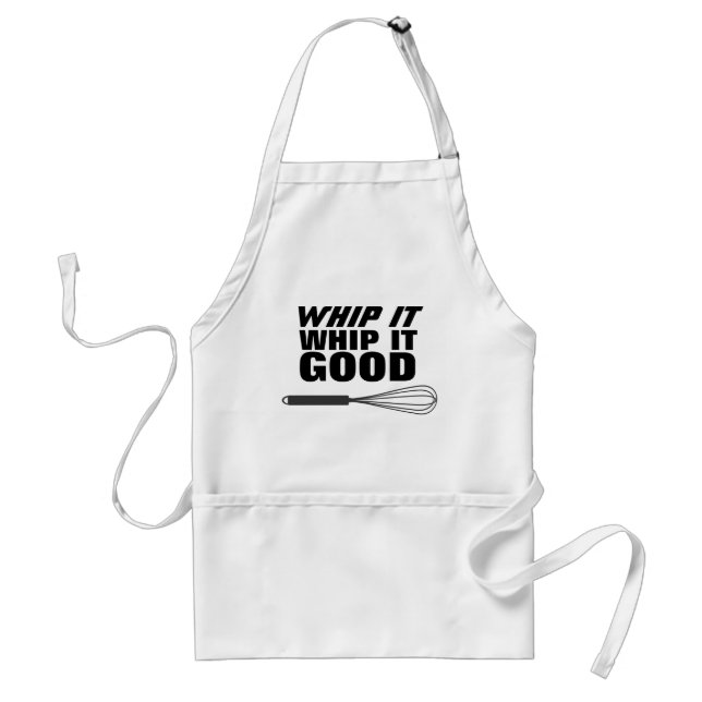 WHIP IT GOOD FUNNY WHISK KITCHEN APRON (Front)