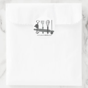 Whip It Hard Bakery Egg Beater Baker Cook Classic Round Sticker