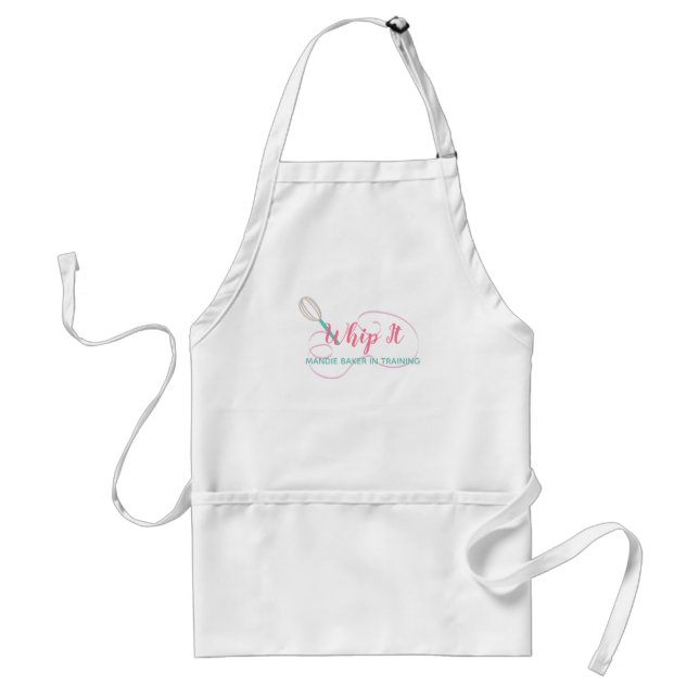 Whip It Whisk Bakery Custom Name Standard Apron (Front)