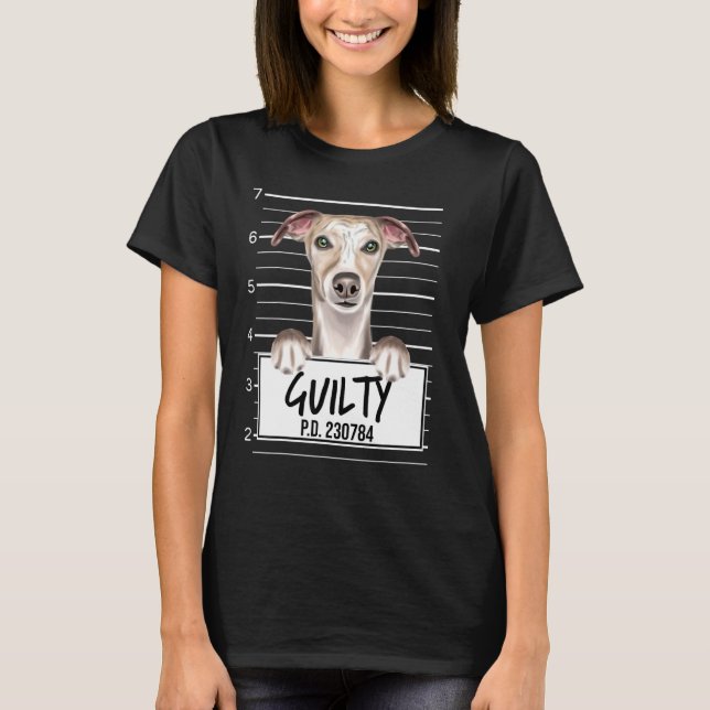 Whip Mugshot Guilty Dog T-Shirt (Front)