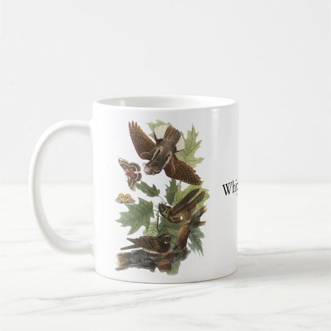 Whip-poor-will, John Audubon Coffee Mug (Left)