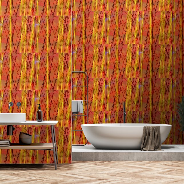 Whip Wire textured vinyl wallpaper (Bathroom)