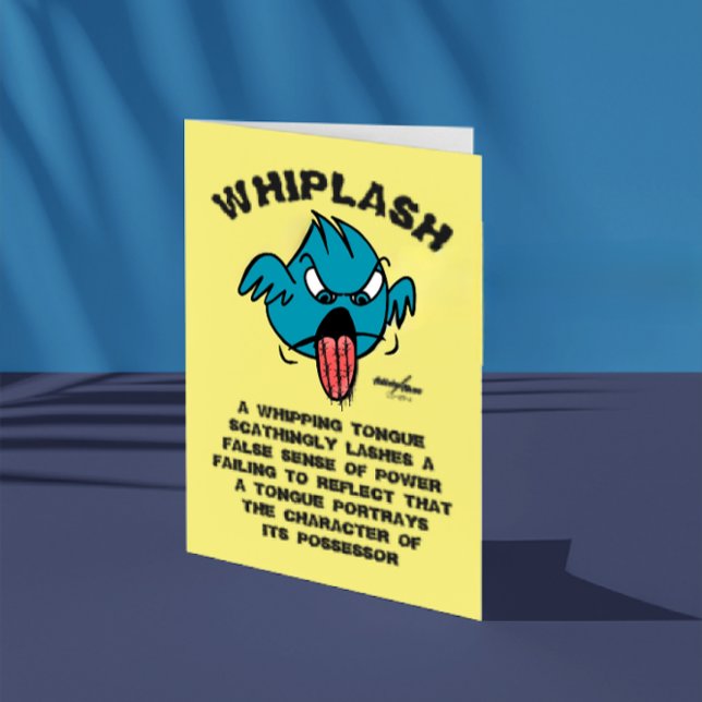 WHIPLASH Greeting Card - (WHIPLASH, the popular poem from the successful debut memoir, Lost in a Quatrain, by Poet Adiela Akoo)