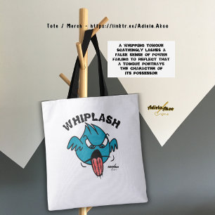 WHIPLASH Tote Bag by Poet Adiela Akoo - white