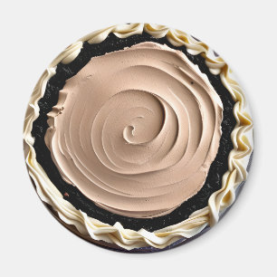 Whipped Cream Chocolate Pudding Pie Food Magnet
