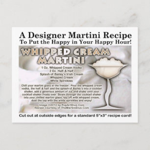 Whipped Cream Martini Recipe Postcard