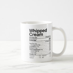 Whipped Cream Nutrition Facts Thanksgiving Gift Le Coffee Mug
