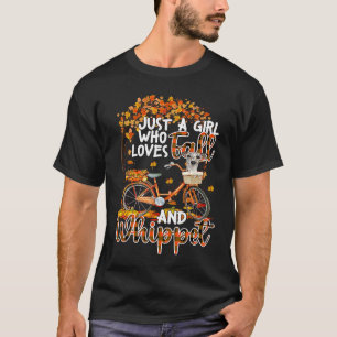 Whippet And Fall Funny Dog Owner Bicycle Thanksgiv T-Shirt