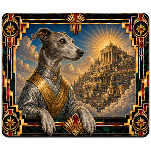Whippet, Art Deco Dog Mouse Pad