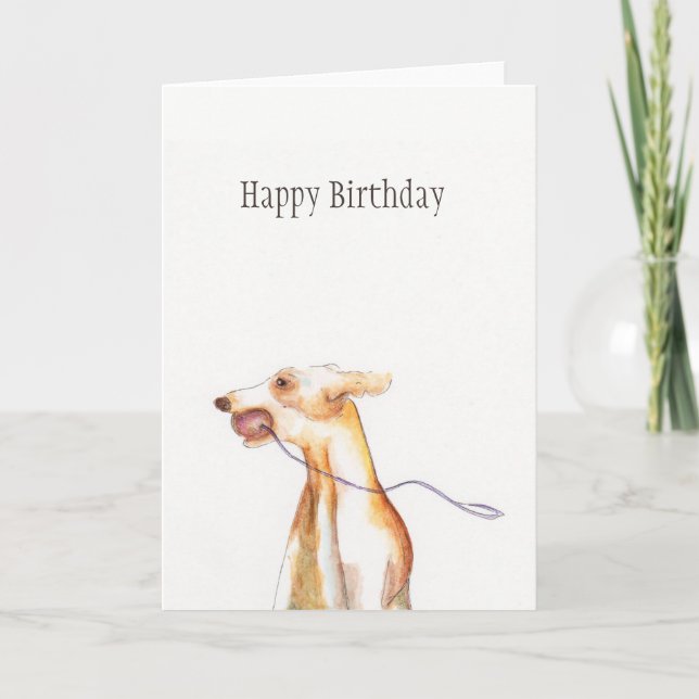 'Whippet' birthday card (Front)