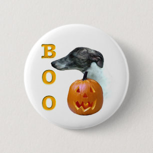 Whippet Boo 6 Cm Round Badge