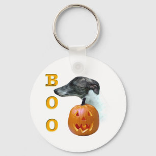 Whippet Boo Key Ring