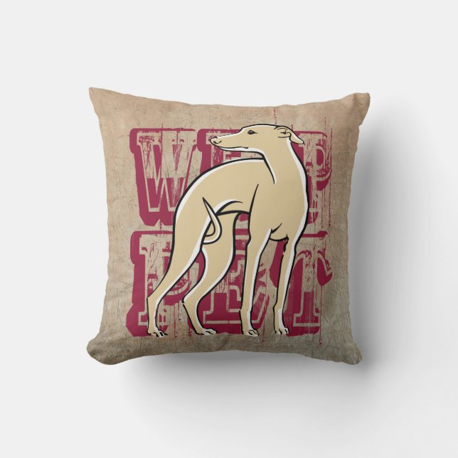 Whippet bordeau cushion (Front)