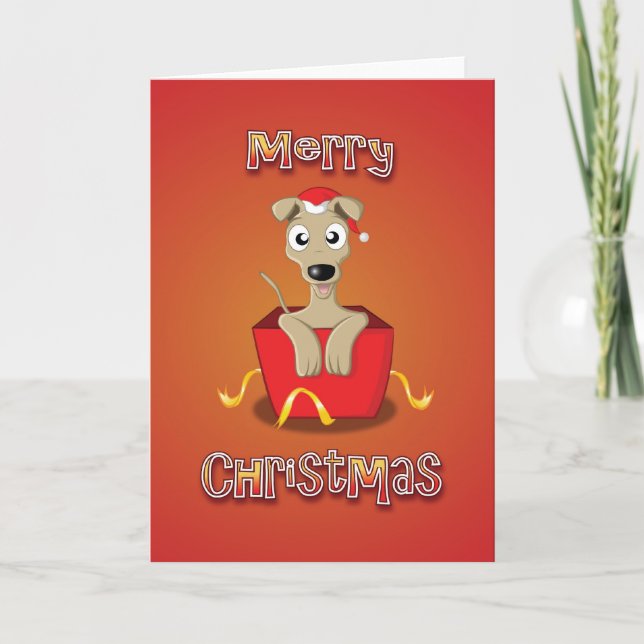 whippet - box - merry christmas holiday card (Front)