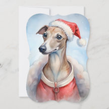 Whippet Christmas Card 