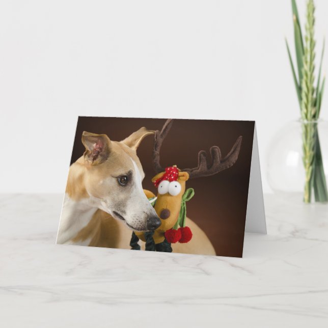 Whippet Christmas card (Front)