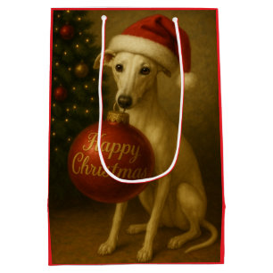 Whippet Christmas gift bag