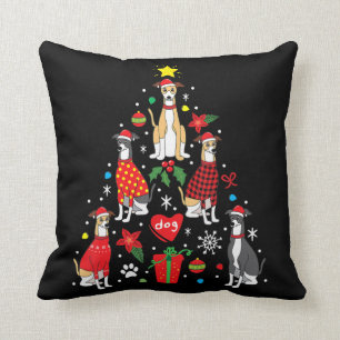 Whippet Christmas Ornament Tree Funny Dog Mum Dad Cushion