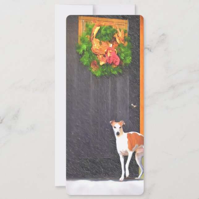 Whippet Christmas Postcard (Front)