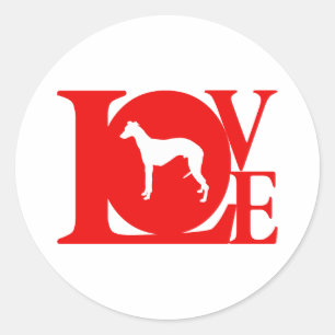 Whippet Classic Round Sticker