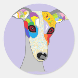 WHIPPET CLASSIC ROUND STICKER