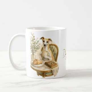 Whippet Coffee Lover Gift | Elegant Watercolor Dog Mug