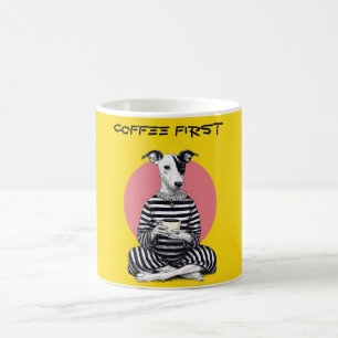 Whippet Coffee Time – Quirky Vintage Dog Mug