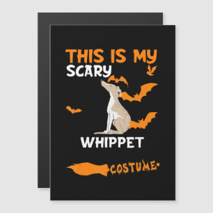 Whippet Costume Halloween Lazy Scary Dog T-Shirt Magnetic Invitation