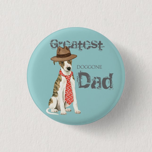 Whippet Dad 3 Cm Round Badge (Front)