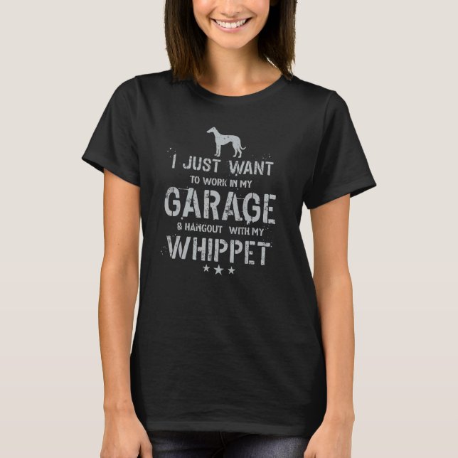 Whippet Dad Garage Men Hang T-Shirt (Front)