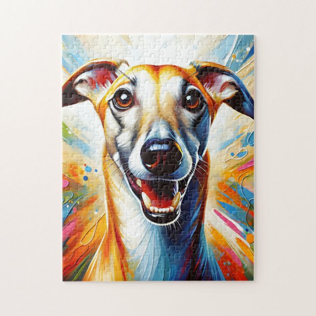 Whippet Dog Acrylic Print Dog Lover Gift Jigsaw Puzzle (Vertical)