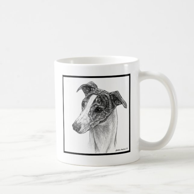 Whippet Dog Art by Glenda S. Harlan Coffee Mug (Right)