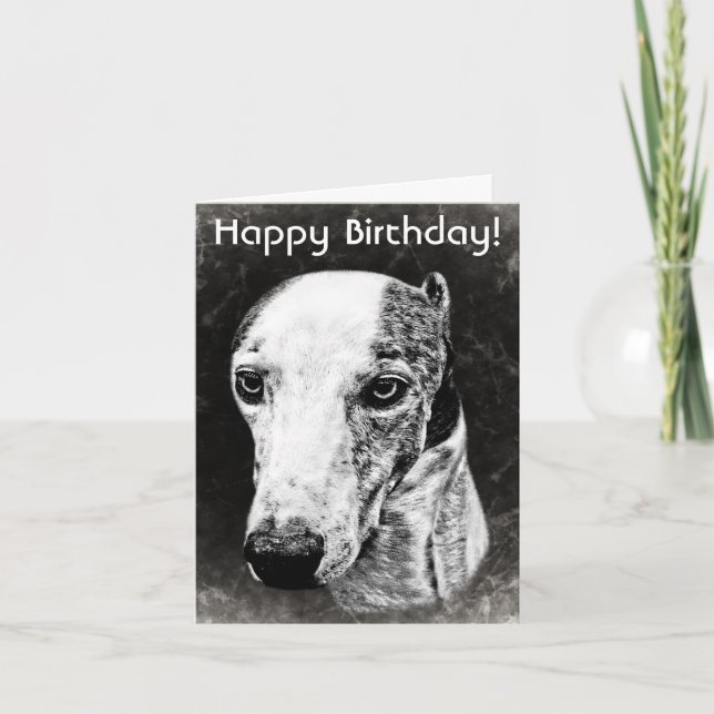 Whippet dog card (Front)