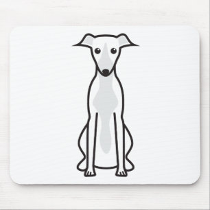 Whippet Dog Cartoon Mouse Pad